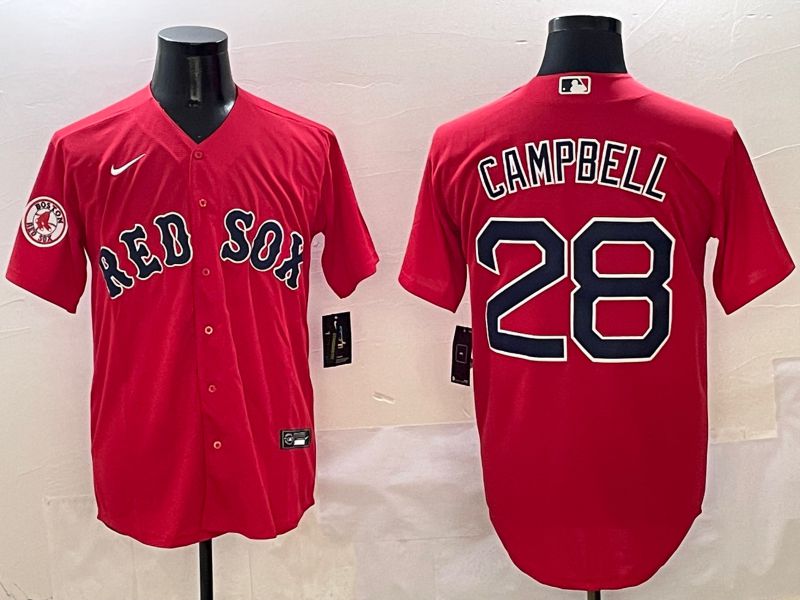 Men Boston Red Sox #28 Campbell Red Game 2025 Nike MLB Jersey style 5->boston red sox->MLB Jersey